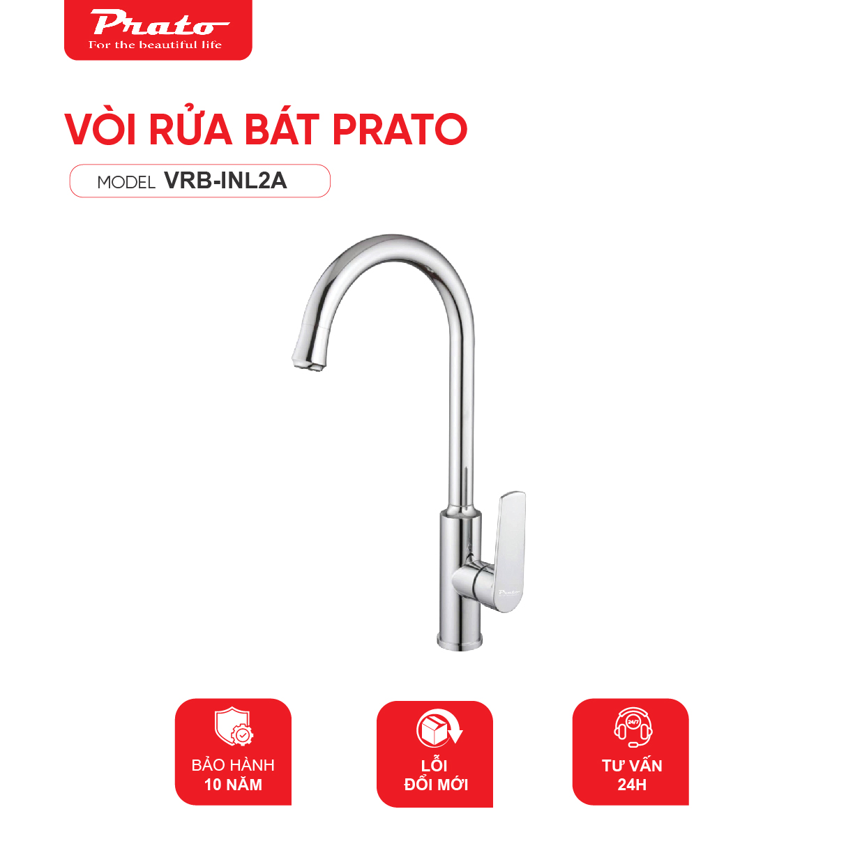 Vòi rửa bát Prato INL2A